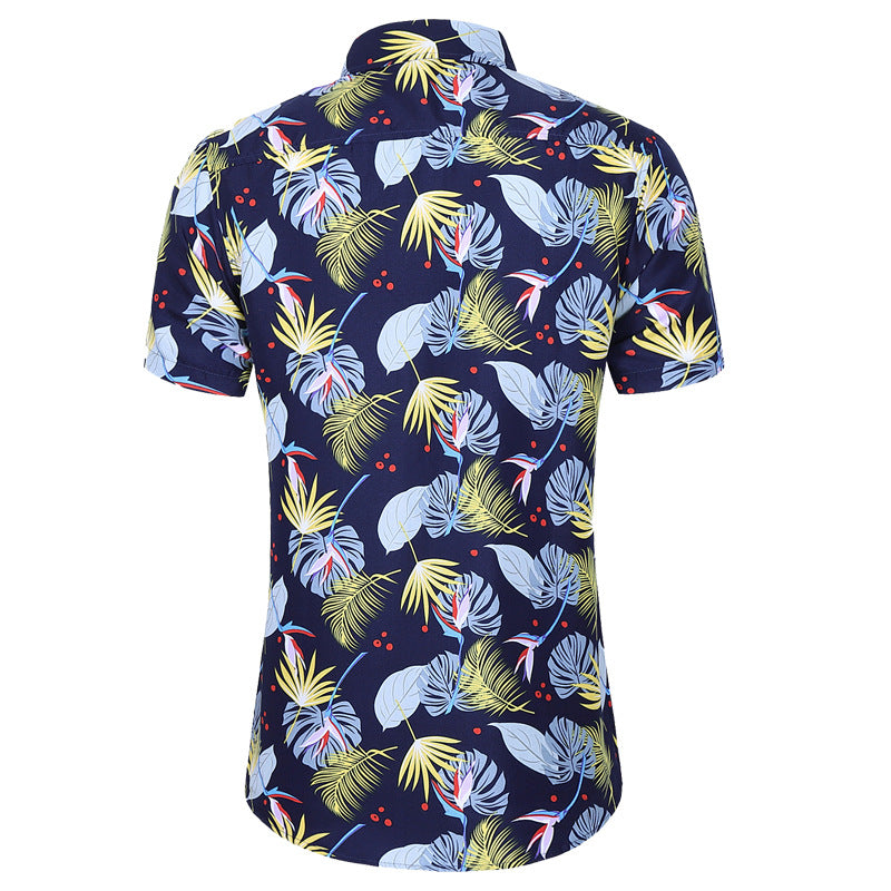 Men's Short-sleeved Printed Shirt Fashion Casual