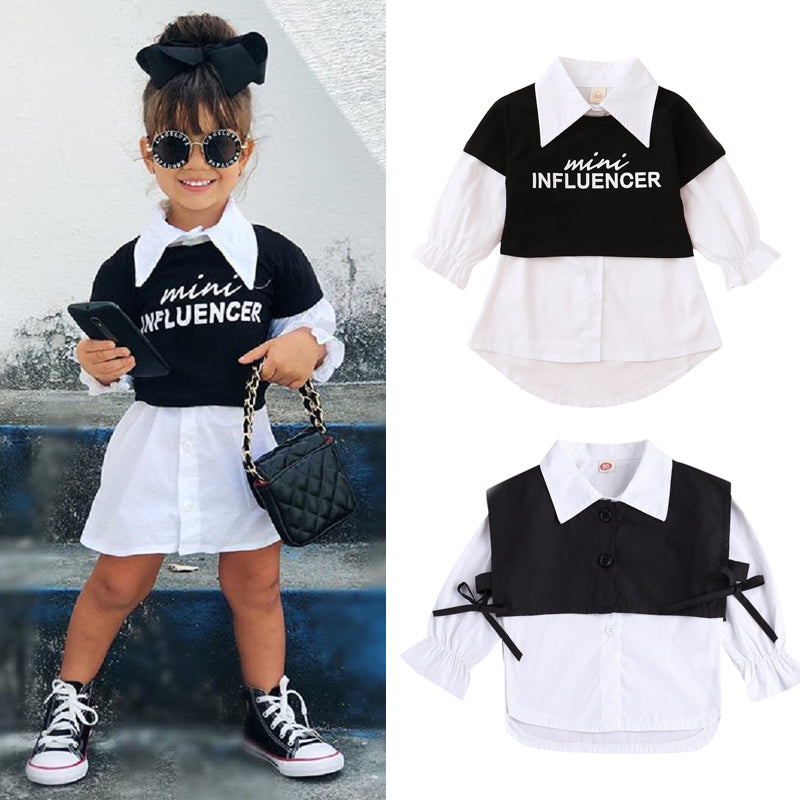 FOCUSNORM Autumn Infant Baby Girls Dress T Shirts