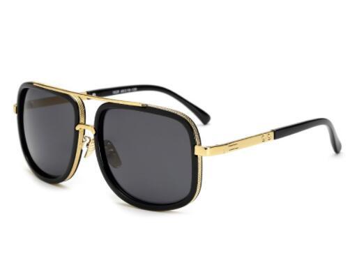 Flat Top Hot Square Sunglasses Mens and Women Luxury Brand Design Couple Lady Celebrity Brad Pitt Sun Glasses Super star Eyewear