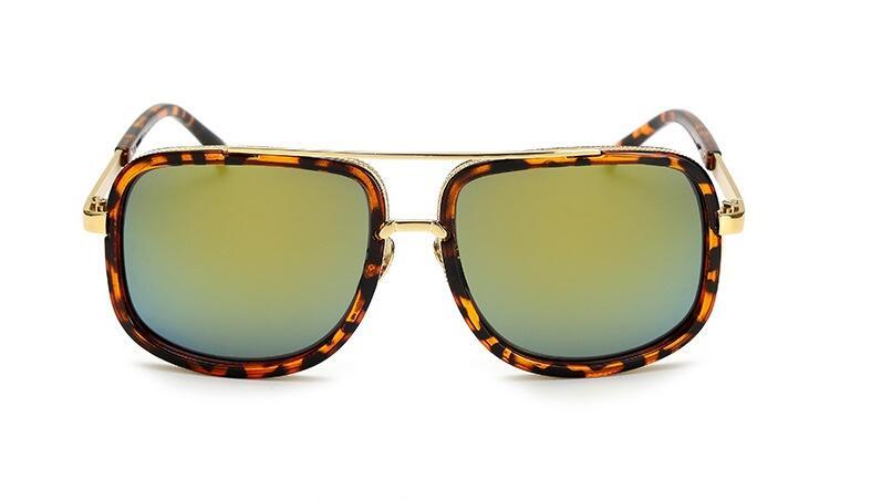 Flat Top Hot Square Sunglasses Mens and Women Luxury Brand Design Couple Lady Celebrity Brad Pitt Sun Glasses Super star Eyewear