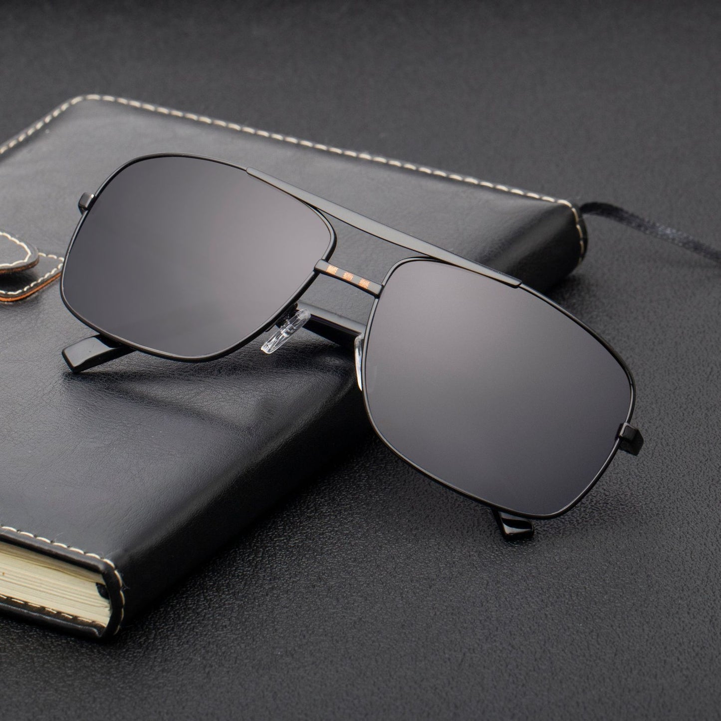 New Sunglasses Men's Retro Square Frame Slingshot Sunglasses Men's Fashion Shades