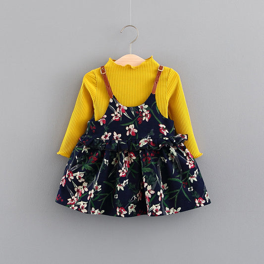 Baby Dress, Girl's Skirt, Autumn 1-2-3 Years Old Baby Clothes, Children's Clothing, A Piece Of E3087