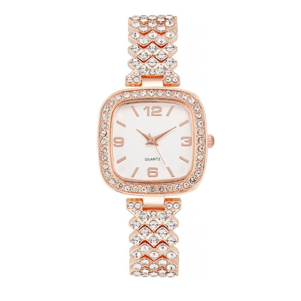 Small Square Watch Diamond Women's Bracelet Luxury Fashion Gift Box