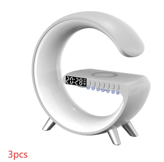 New Intelligent G Shaped LED Lamp Bluetooth Speake Wireless Charger Atmosphere Lamp App Control For Bedroom Home Decor