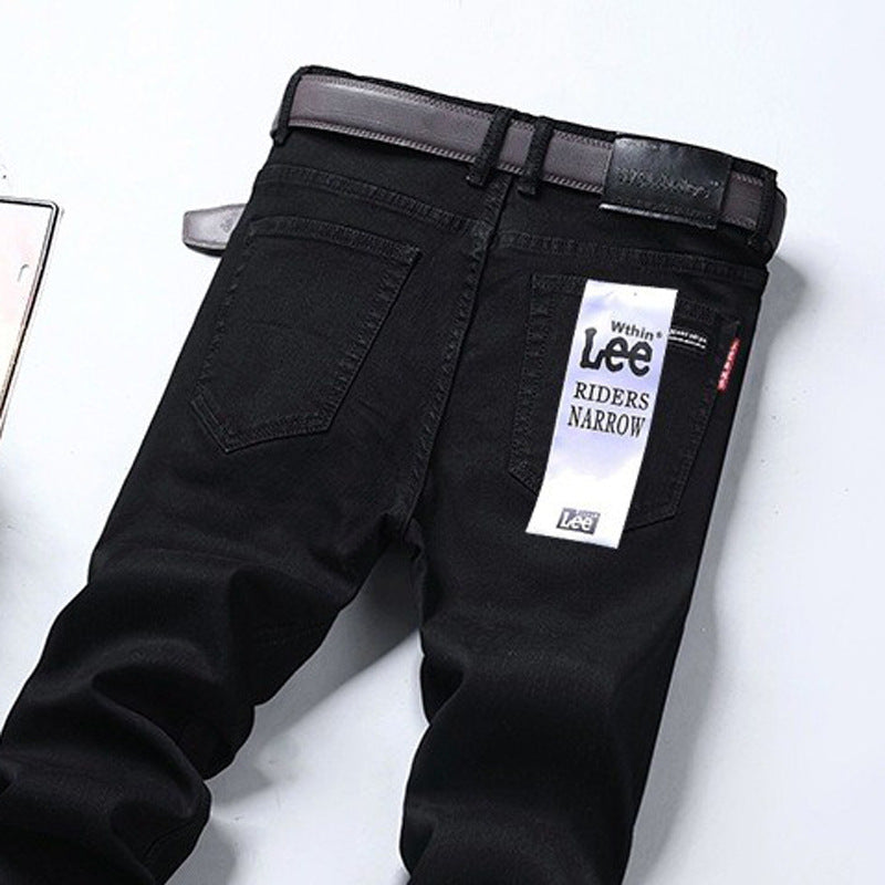 Jeans Men's Straight Loose Casual Pants Fleece-lined Thickened Men's Pants