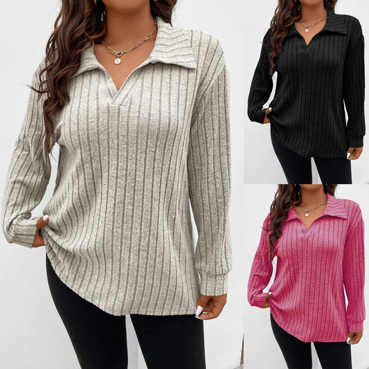 Solid Color Plus Size Women's Clothes Top