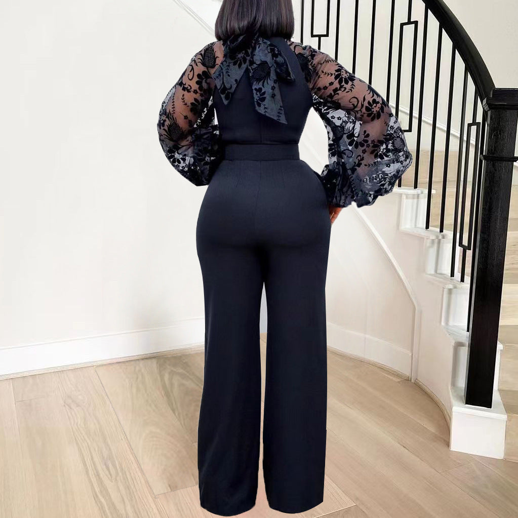 Plus Size Women's African Wide Leg European And American Jumpsuit